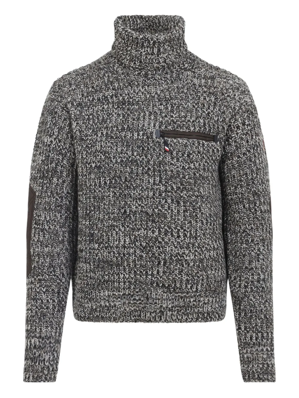 Свитер с воротником-гольф и налокотниками Moncler Grenoble, серый
Свитер с воротником-гольф и налокотниками Moncler Grenoble, серый