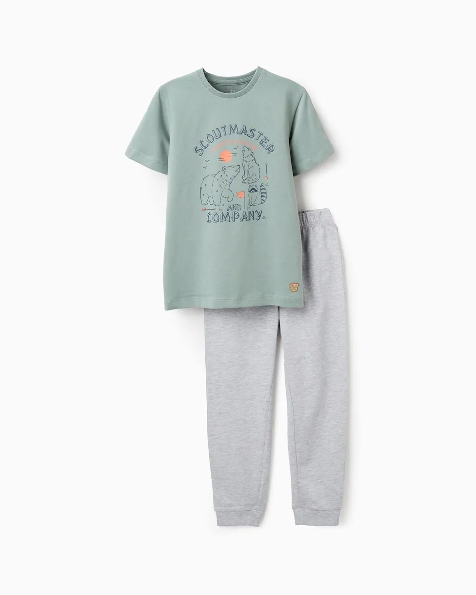 Детская пижама с короткими рукавами зеленого цвета Zippy, зеленый
Детская пижама с короткими рукавами зеленого цвета Zippy, зеленый