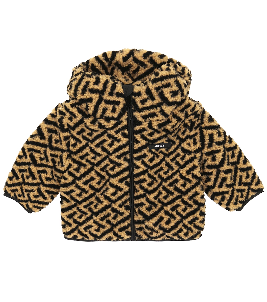 Куртка с капюшоном и принтом Baby Greca Versace Kids, Beige+Nero 
Куртка с капюшоном и принтом Baby Greca Versace Kids, Beige+Nero