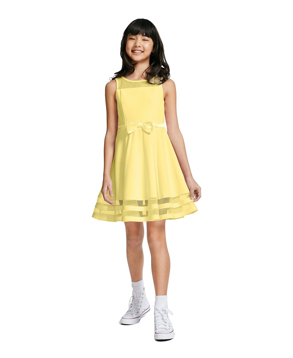 Платье из сетки с бантом и иллюзией для больших девочек Calvin Klein
Платье из сетки с бантом и иллюзией для больших девочек Calvin Klein