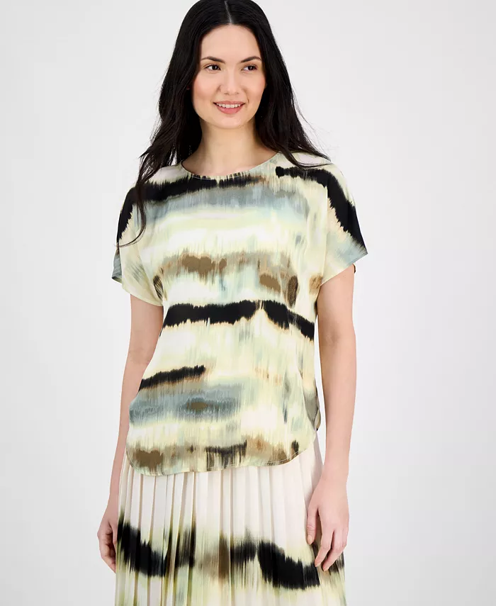 Женская блузка с коротким рукавом и круглым вырезом с принтом Anne Klein, белый
Женская блузка с коротким рукавом и круглым вырезом с принтом Anne Klein, белый