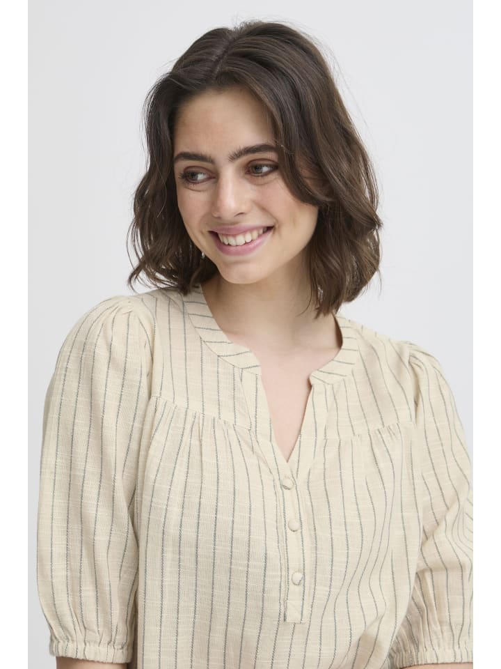 Блузка с короткими рукавами FXBONNIE, классический крой, меланжевые полоски цвета агавы Fransa
Блузка с короткими рукавами FXBONNIE, классический крой, меланжевые полоски цвета агавы Fransa