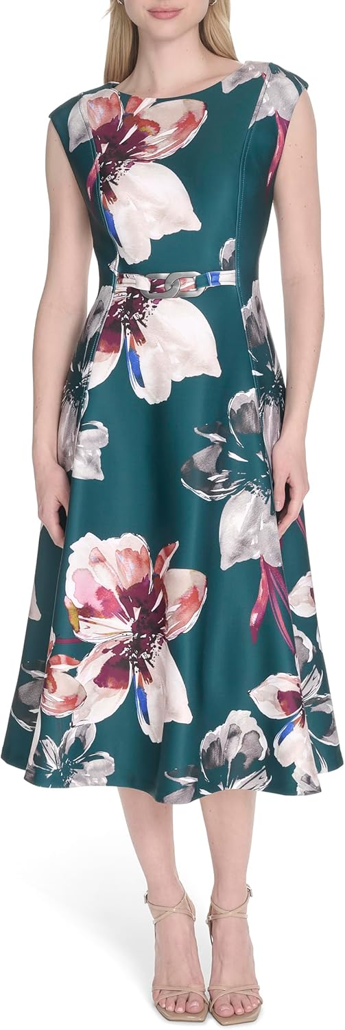 Женское платье-трапеция Calvin Klein без рукавов с цветочным принтом из крепа Scuba и фурнитурой, Malachite Multi
Женское платье-трапеция Calvin Klein без рукавов с цветочным принтом из крепа Scuba и фурнитурой, Malachite Multi