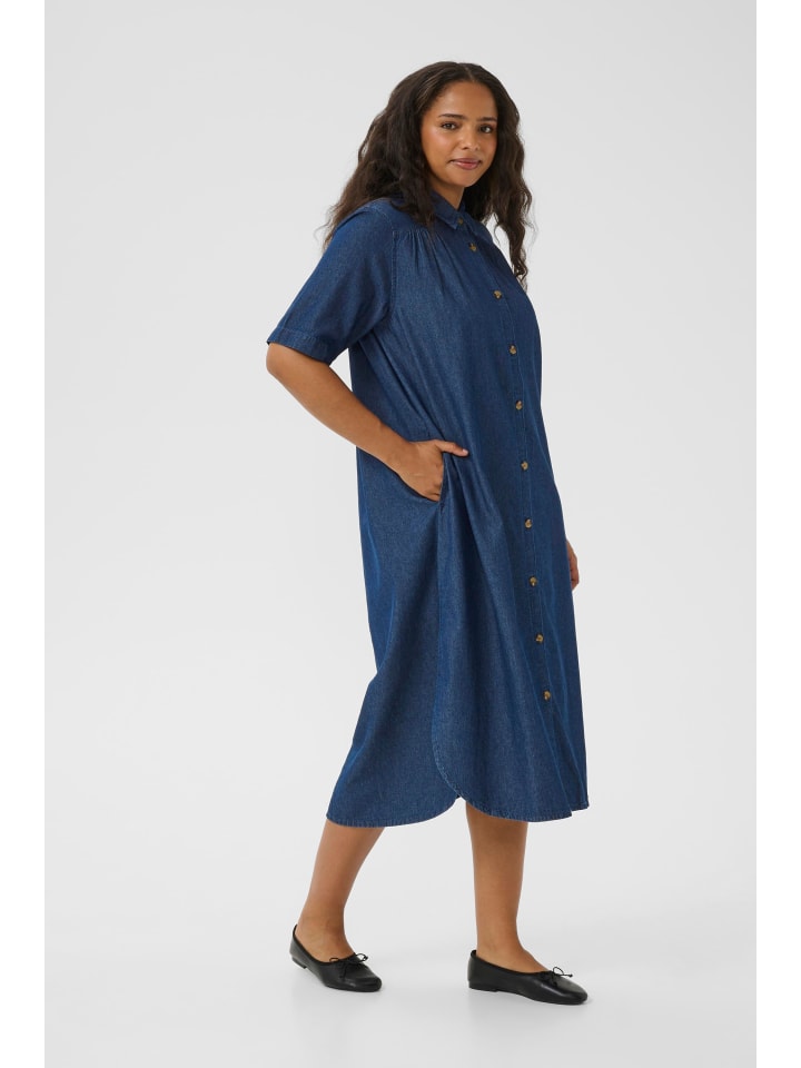 Платье KClouisa свободного кроя из темно-синего шамбре KAFFE curve
Платье KClouisa свободного кроя из темно-синего шамбре KAFFE curve