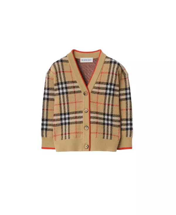 Шерстяной кардиган в клетку для девочек - для малышек. Burberry, бежевый
Шерстяной кардиган в клетку для девочек - для малышек. Burberry, бежевый