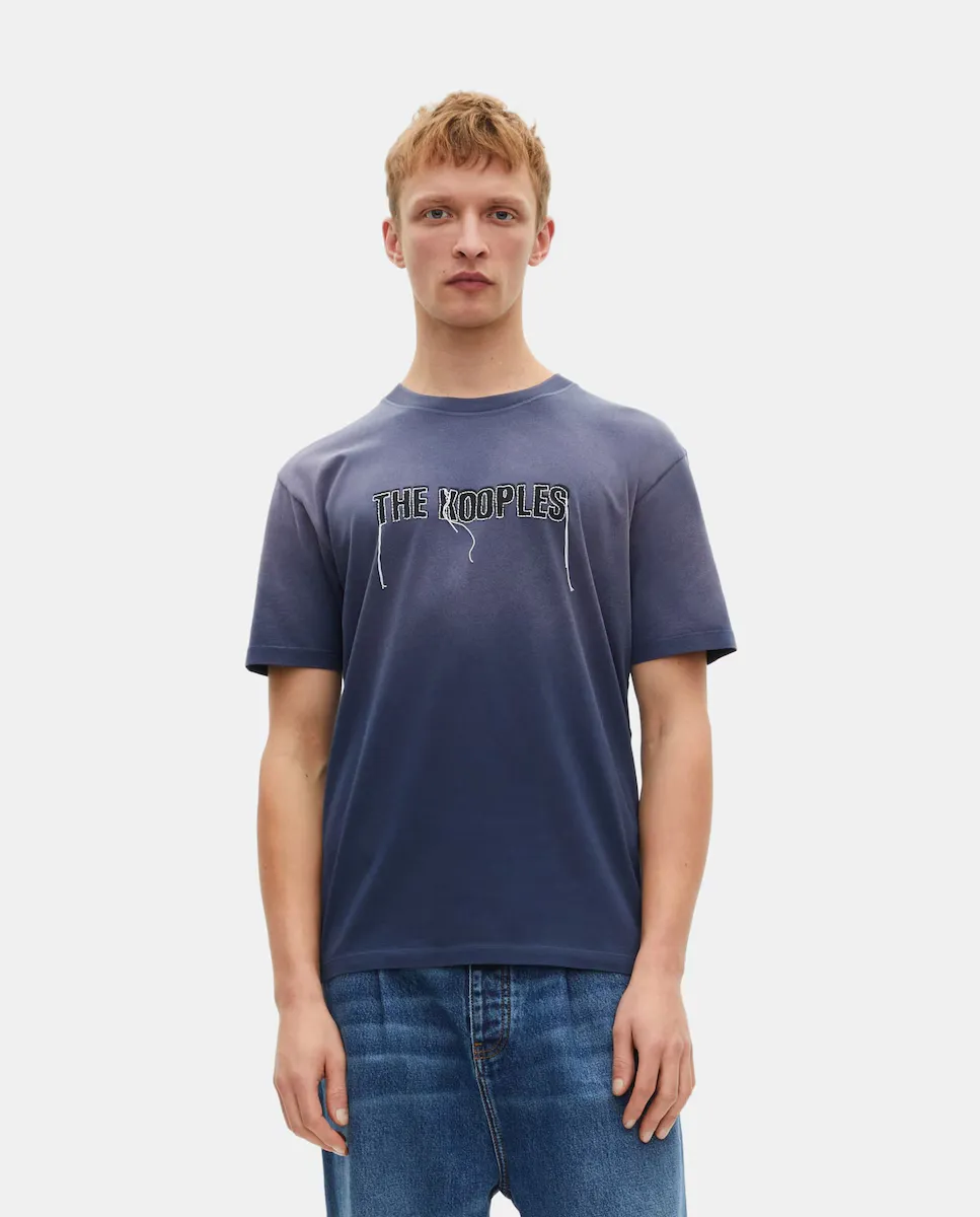 Мужская футболка с коротким рукавом и вышитым логотипом The Kooples, синий
Мужская футболка с коротким рукавом и вышитым логотипом The Kooples, синий
