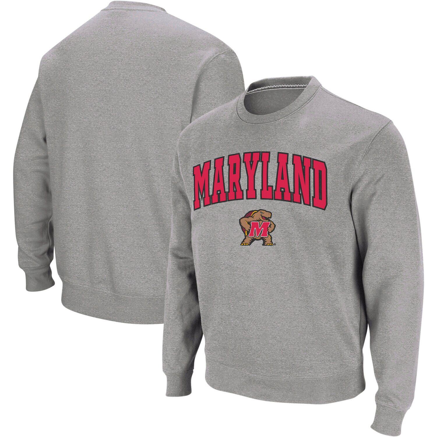 Мужской свитшот с круглым вырезом с аркой и логотипом Heather Grey Maryland Terrapins Colosseum 
Мужской свитшот с круглым вырезом с аркой и логотипом Heather Grey Maryland Terrapins Colosseum