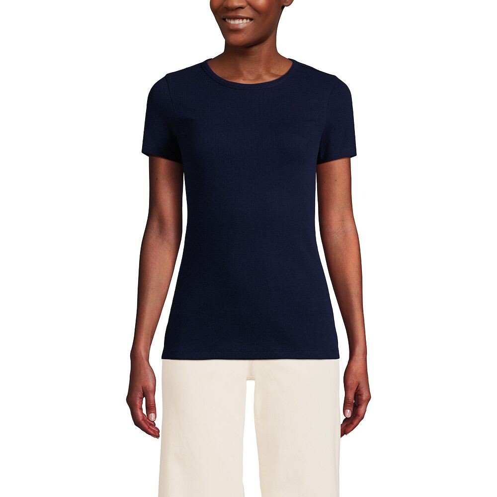 Женская футболка в рубчик Lands' End, цвет Deep Sea Navy
Женская футболка в рубчик Lands' End, цвет Deep Sea Navy