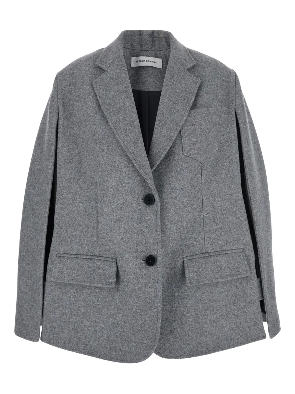 Жакет из шерсти с разрезными рукавами Federica Bombaci, серый
Жакет из шерсти с разрезными рукавами Federica Bombaci, серый