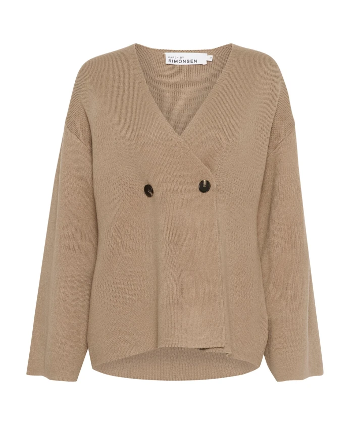 Кардиган бежевого цвета с V-образным вырезом и пуговицами. Karen By Simonsen, серый
Кардиган бежевого цвета с V-образным вырезом и пуговицами. Karen By Simonsen, серый