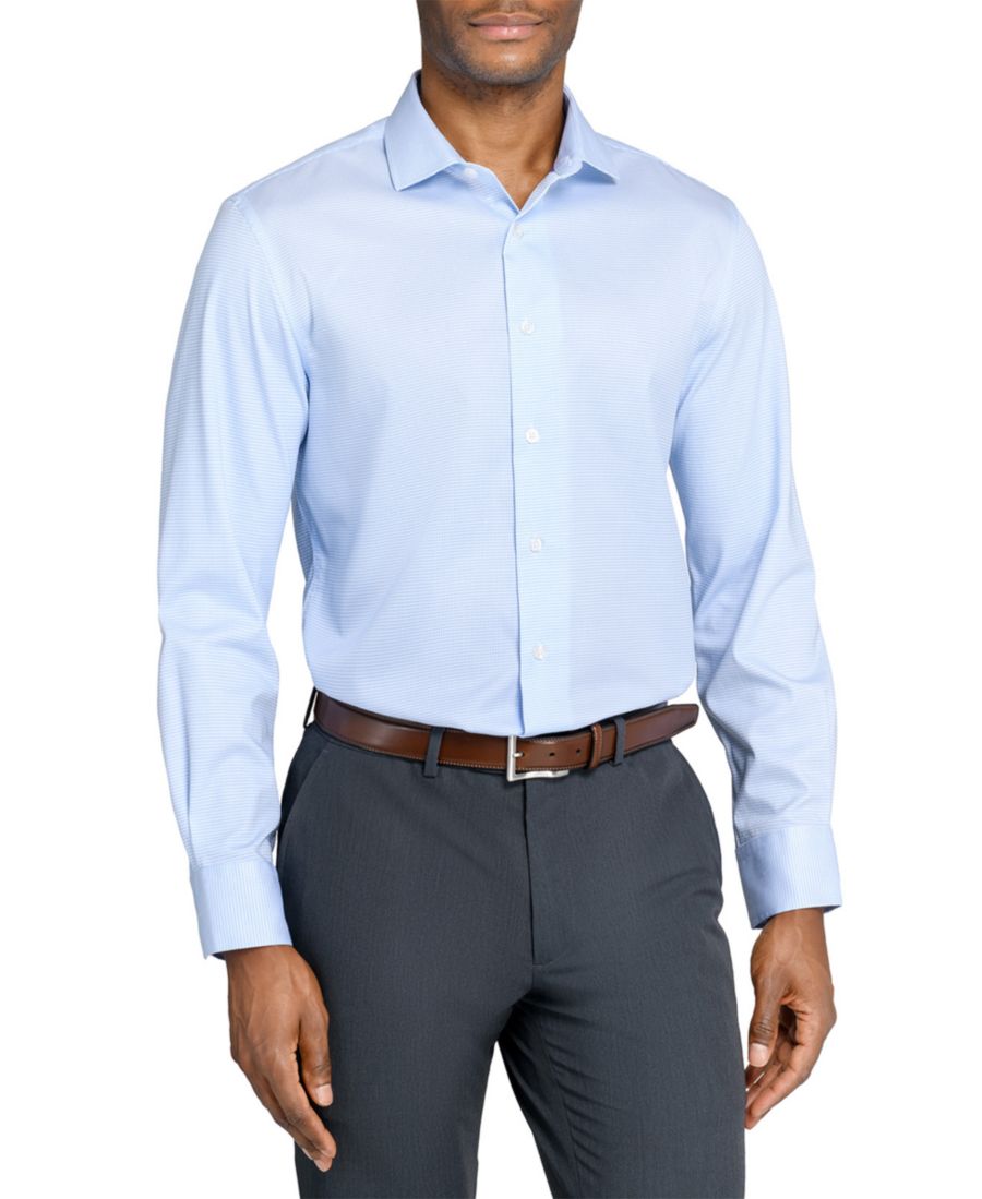 Мужская рубашка с длинным рукавом в клетку гусиная лапка, приталенного кроя, не требующая сложного ухода MICHELSONS OF LONDON, White Blue
Мужская рубашка с длинным рукавом в клетку гусиная лапка, приталенного кроя, не требующая сложного ухода MICHELSONS OF LONDON, White Blue