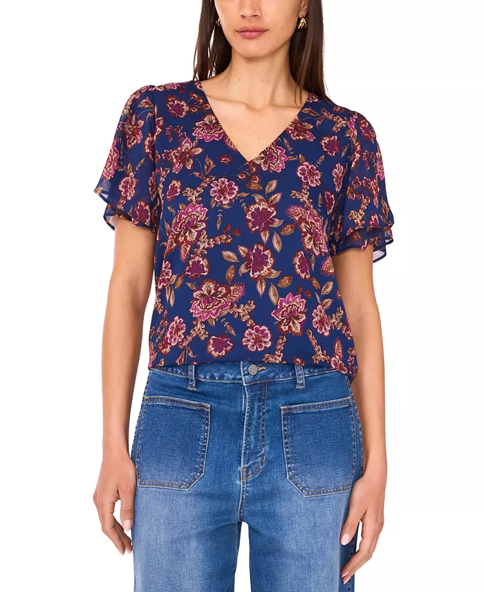 Женская блузка с рукавами-крылышками и V-образным вырезом Vince Camuto, синий
Женская блузка с рукавами-крылышками и V-образным вырезом Vince Camuto, синий