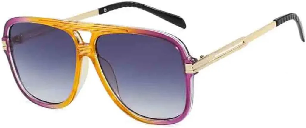 Классические винтажные солнцезащитные очки с двойной перемычкой для женщин, модные, роскошные, с защитой от УФ-излучения для мужчин VVTWSSW, Yellow Purple Gray
Классические винтажные солнцезащитные очки с двойной перемычкой для женщин, модные, роскошные, с защитой от УФ-излучения для мужчин VVTWSSW, Yellow Purple Gray