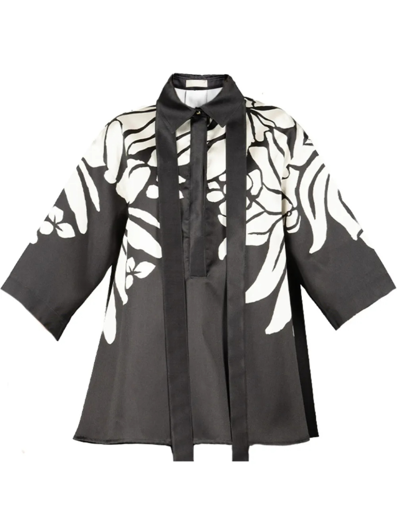 Блузка с цветочным принтом Elie Saab, черный
Блузка с цветочным принтом Elie Saab, черный