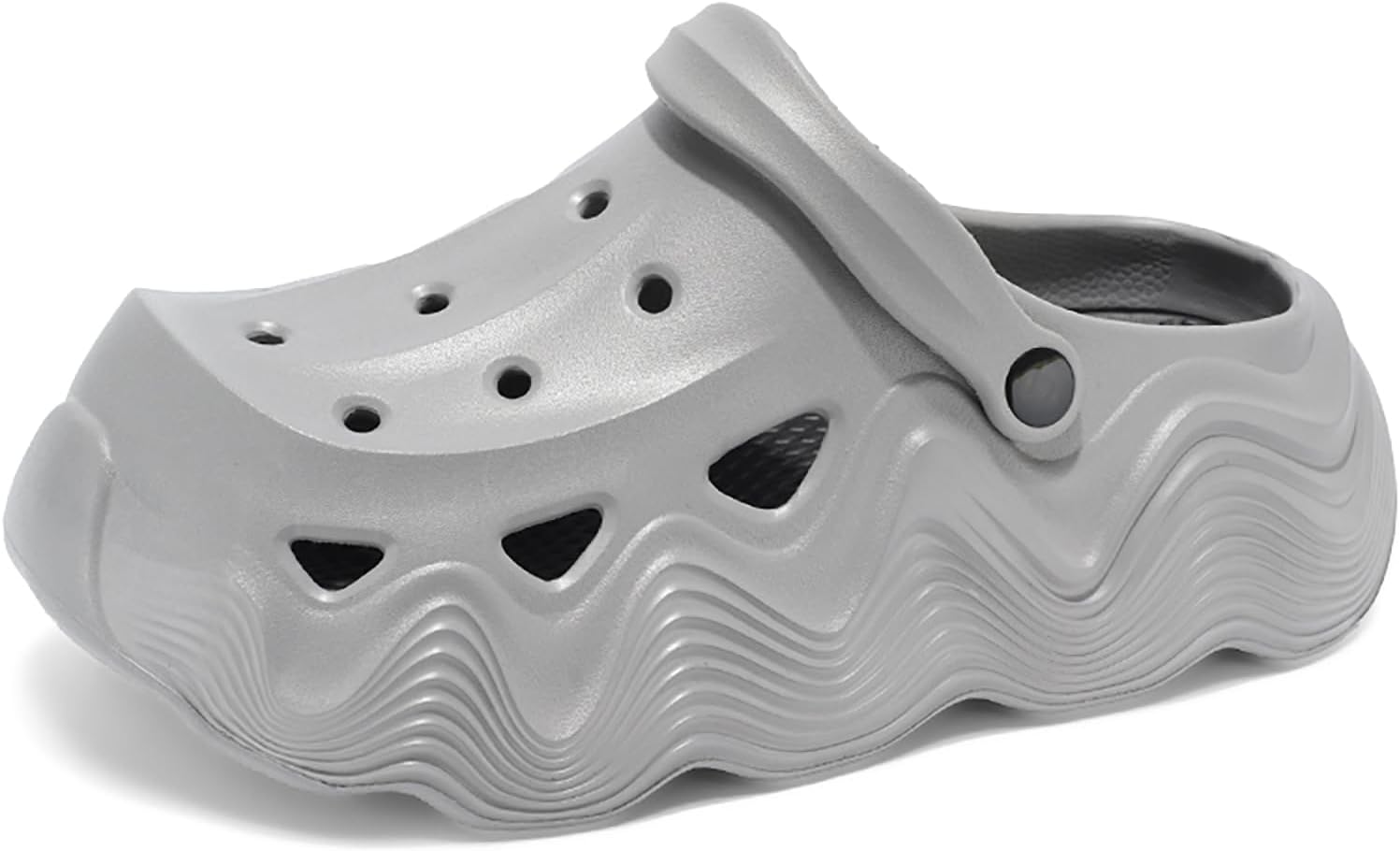 Женские и мужские кломпы-мюли на платформе с волнообразной подошвой EVA, удобные, с регулируемым задним ремешком, без застежек Twodnawk, серый
Женские и мужские кломпы-мюли на платформе с волнообразной подошвой EVA, удобные, с регулируемым задним ремешком, без застежек Twodnawk, серый