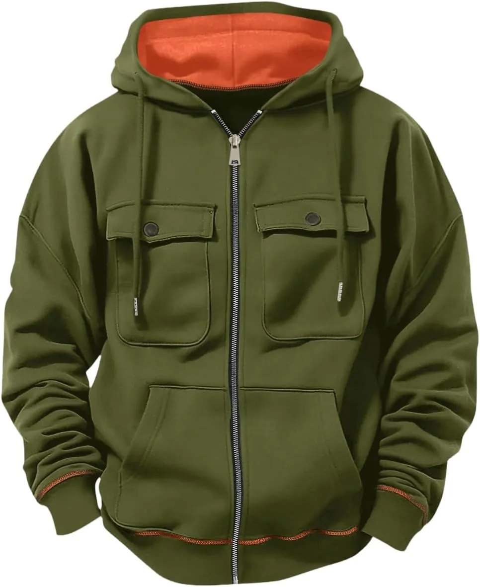 Z-Mo мужская худи на молнии с капюшоном и передними карманами
Z-Mo мужская худи на молнии с капюшоном и передними карманами