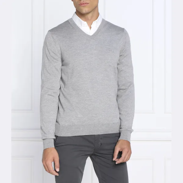 Шерстяной свитер прямого кроя Baram-l Boss, серый
Шерстяной свитер прямого кроя Baram-l Boss, серый