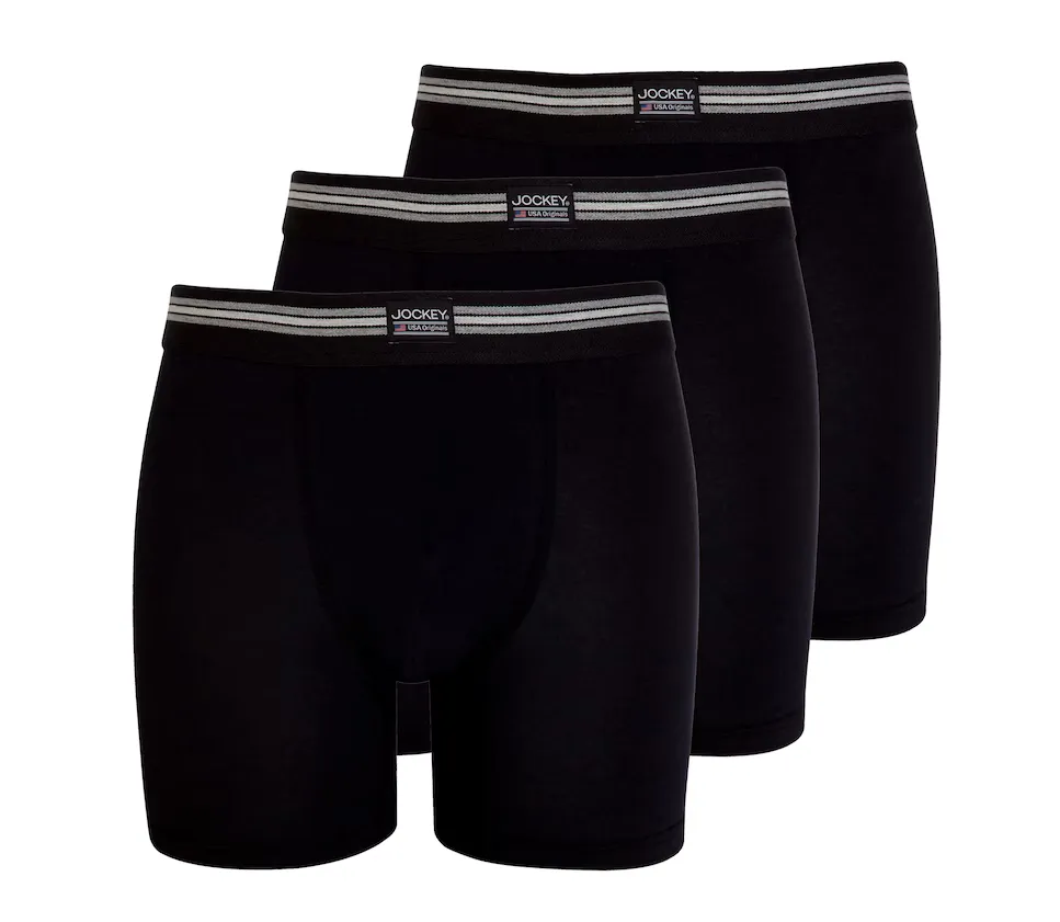 Набор из трех мужских боксеров из эластичной ткани с заниженной талией Jockey, черный
Набор из трех мужских боксеров из эластичной ткани с заниженной талией Jockey, черный