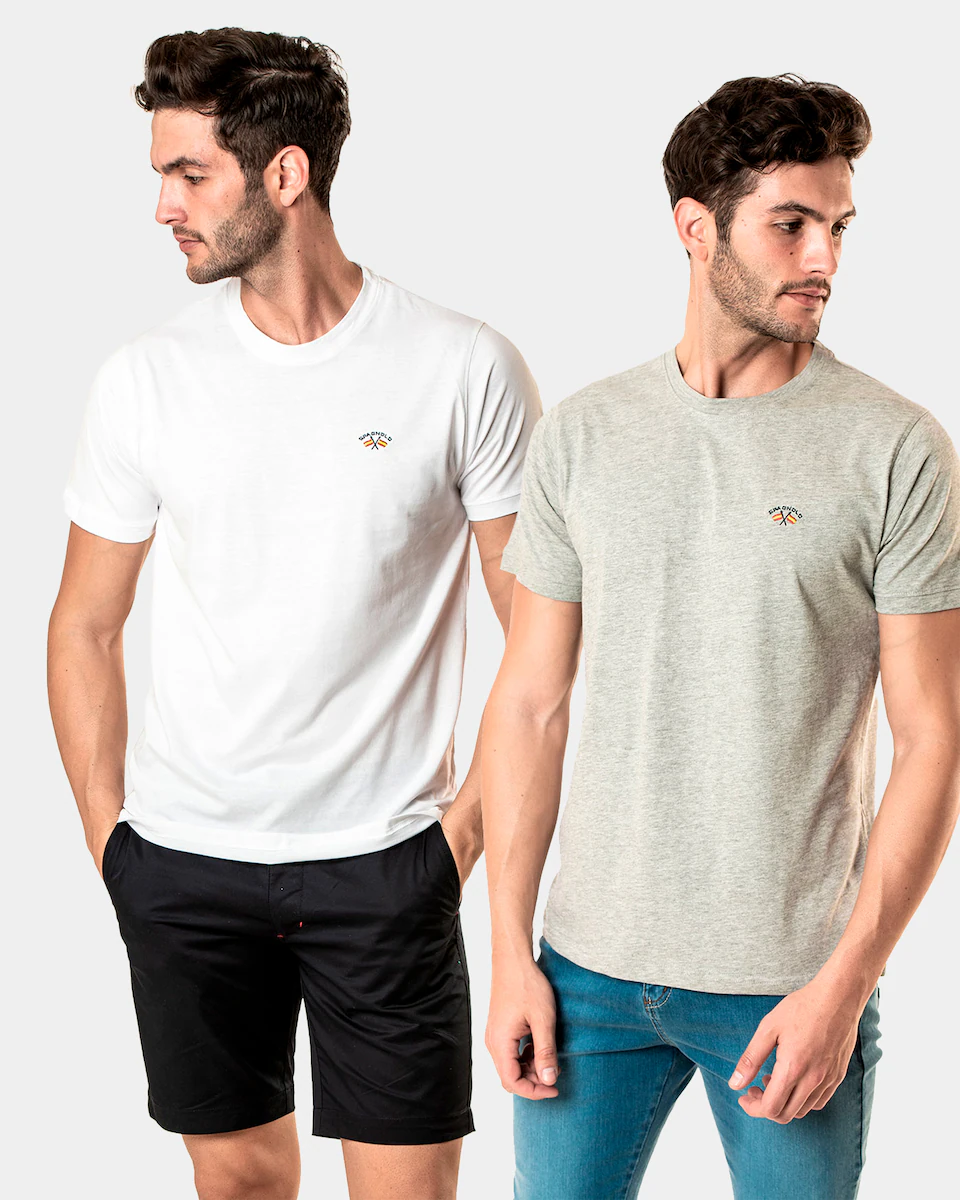 Пакет из двух мужских футболок серого и белого цвета с коротким рукавом Spagnolo, мультиколор
Пакет из двух мужских футболок серого и белого цвета с коротким рукавом Spagnolo, мультиколор