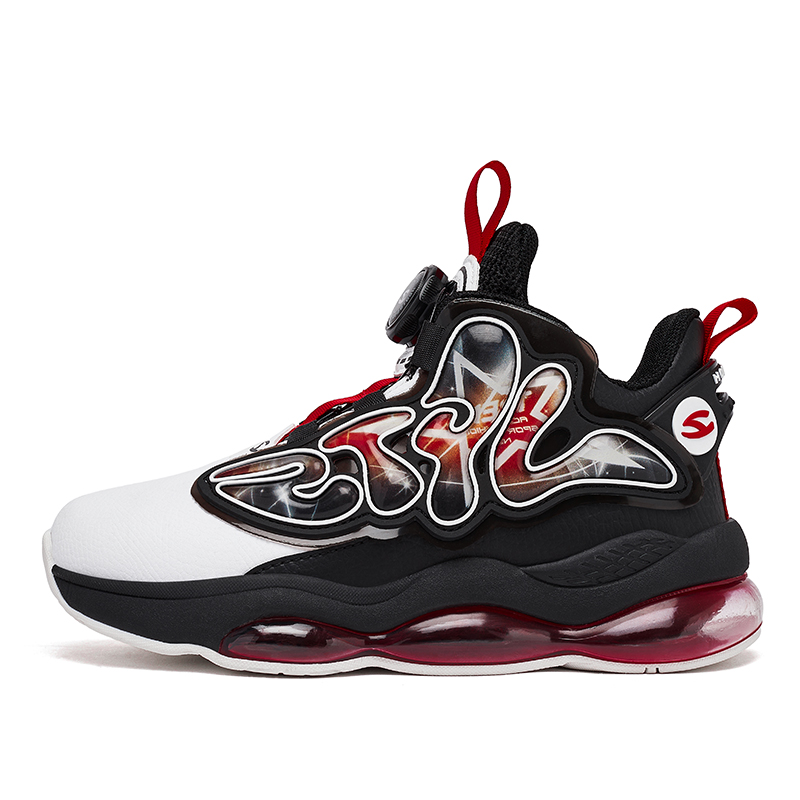 Противоскользящие износостойкие детские баскетбольные кроссовки для детей HOBIBEAR, черный/красный 
Противоскользящие износостойкие детские баскетбольные кроссовки для детей HOBIBEAR, черный/красный