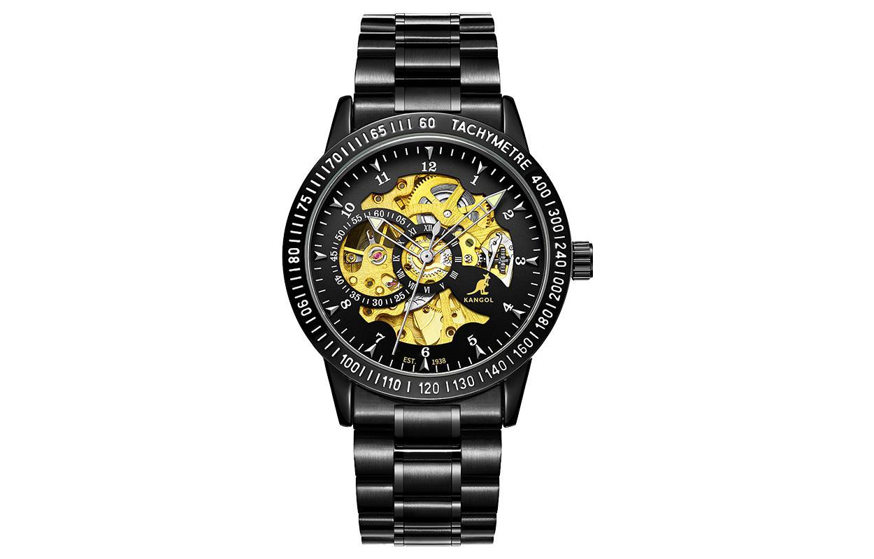 Мужские часы KANGOL, полностью черные с прорезями в городском техно-стиле
Мужские часы KANGOL, полностью черные с прорезями в городском техно-стиле