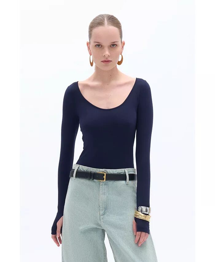 Женский боди с круглым вырезом NOCTURNE, синий
Женский боди с круглым вырезом NOCTURNE, синий