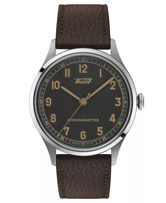 Часы унисекс Swiss Automatic Heritage 1938 с коричневым кожаным ремешком, 39 мм Tissot, коричневый
Часы унисекс Swiss Automatic Heritage 1938 с коричневым кожаным ремешком, 39 мм Tissot, коричневый