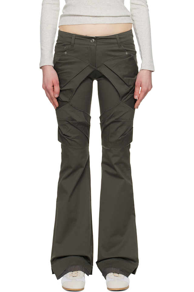 Брюки клеш со сборкой Open Yy, хаки
Брюки клеш со сборкой Open Yy, хаки