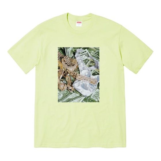 Футболка ss20 week 1 bling tee money printing short sleeve mint green Supreme, зеленый
Футболка ss20 week 1 bling tee money printing short sleeve mint green Supreme, зеленый