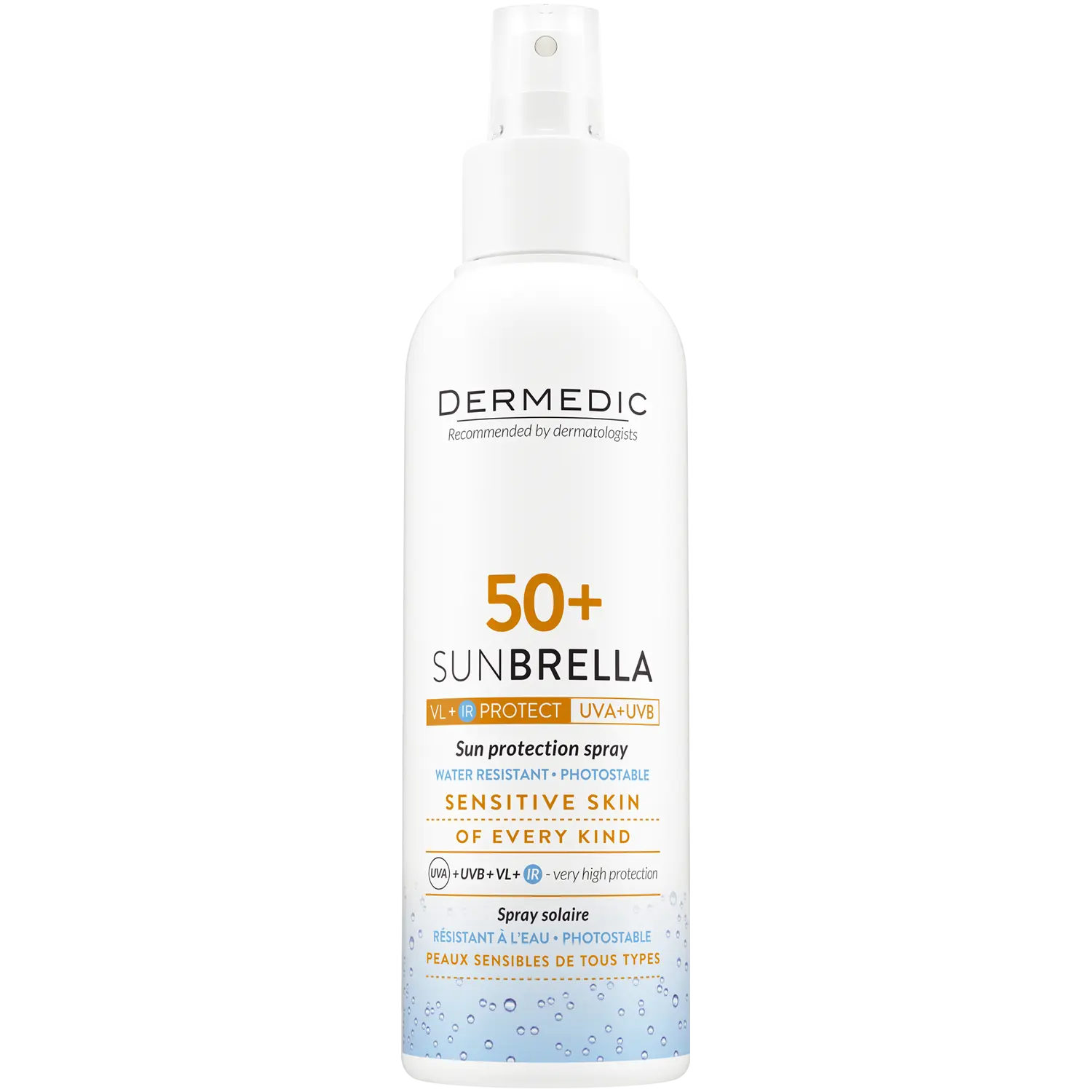 Dermedic Sunbrella защитный спрей для тела с SPF50+, 150 мл
Dermedic Sunbrella защитный спрей для тела с SPF50+, 150 мл