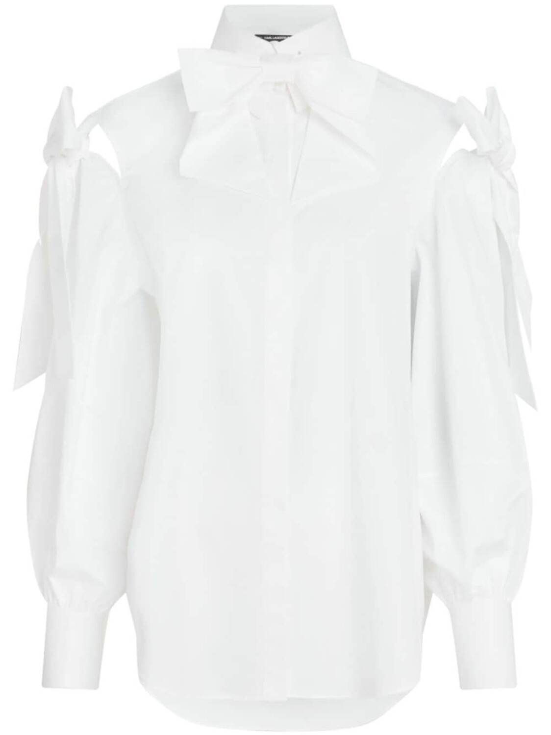 Karl Lagerfeld поплиновая рубашка KL Studio с бантом, белый
Karl Lagerfeld поплиновая рубашка KL Studio с бантом, белый