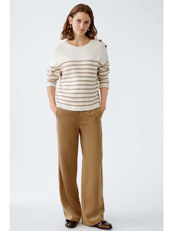 Пуловер Oui Pullover, цвет Weiß/Camel
Пуловер Oui Pullover, цвет Weiß/Camel