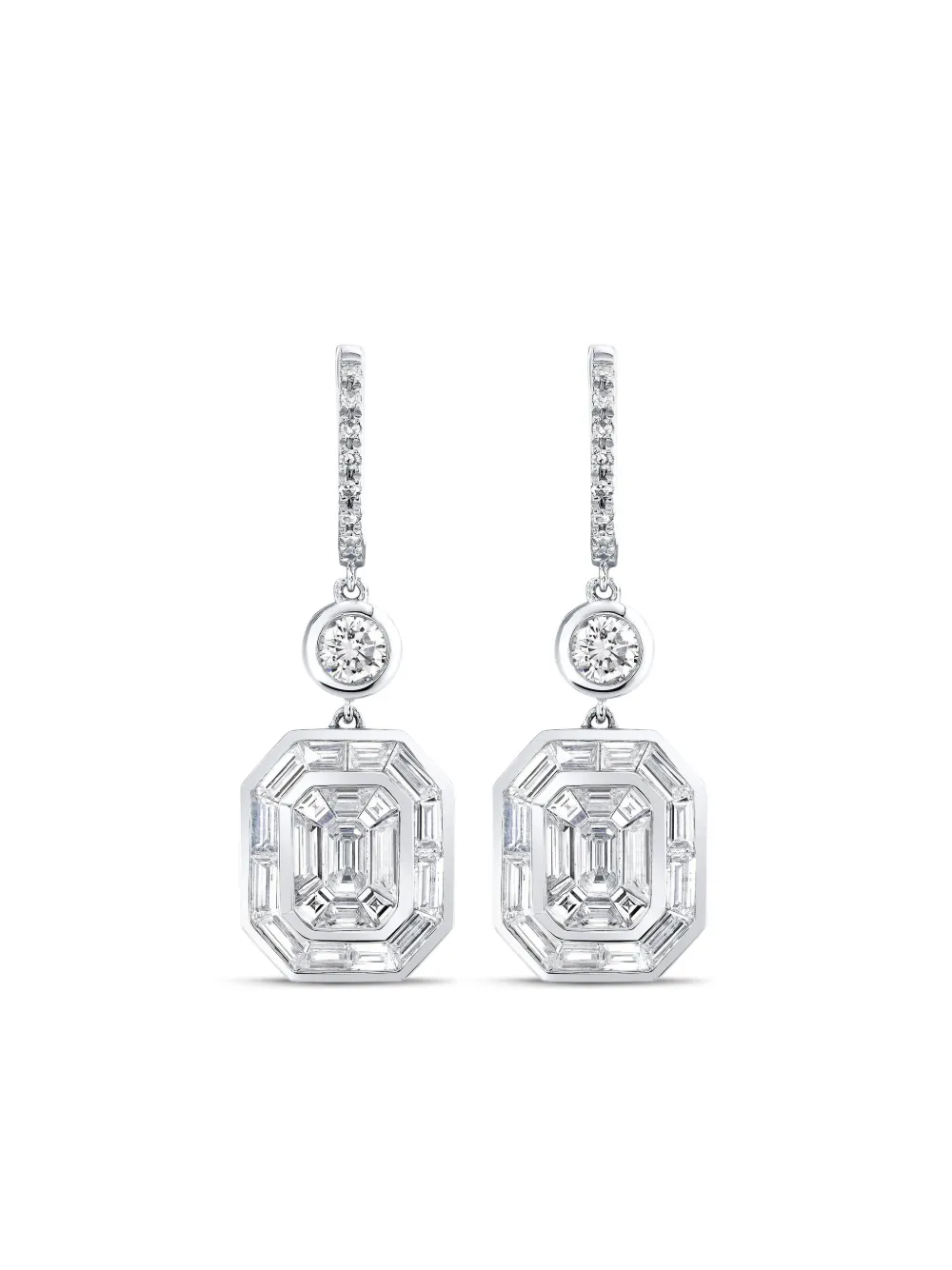 Серьги-подвески Illusion из белого золота с бриллиантами SHAY, серебяный
Серьги-подвески Illusion из белого золота с бриллиантами SHAY, серебяный