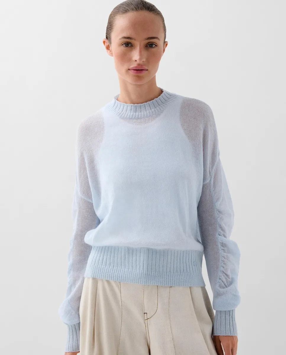 Женский джемпер с длинным рукавом и круглым вырезом Scalpers, светло-голубой
Женский джемпер с длинным рукавом и круглым вырезом Scalpers, светло-голубой