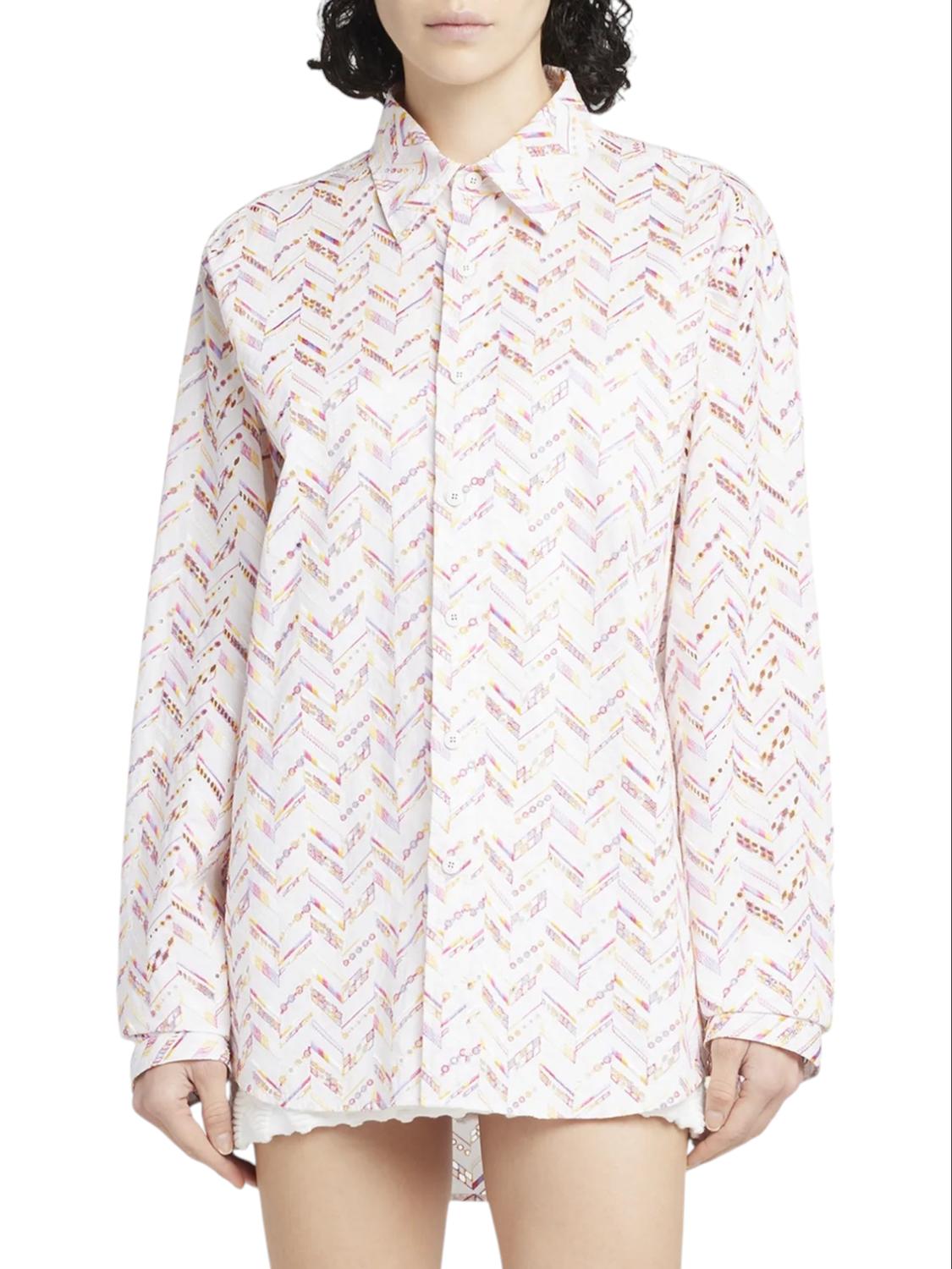 Рубашка с длинным рукавом и вышивкой в виде глазков, многоцветная Missoni, мультиколор
Рубашка с длинным рукавом и вышивкой в виде глазков, многоцветная Missoni, мультиколор