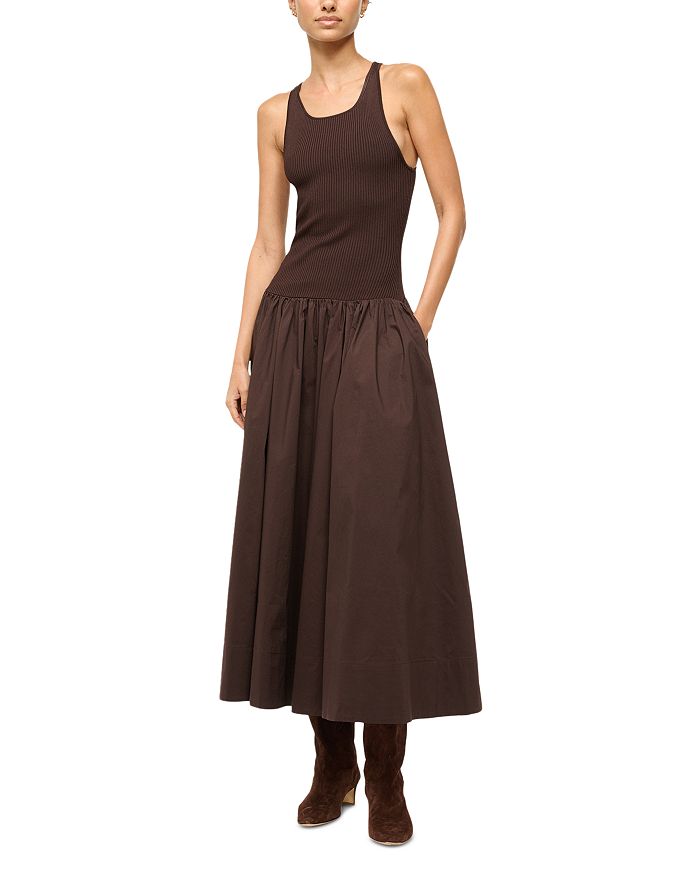 Платье Yamila в технике mixed media STAUD, коричневый
Платье Yamila в технике mixed media STAUD, коричневый