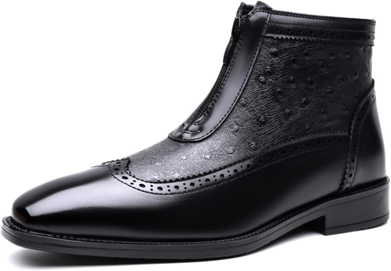 Мужские кожаные ботинки на щиколотке с боковой молнией, формальные челси для делового повседневного стиля и свадебные, с брогированными деталями, туфли для смокинга и выпускного Kelibasi, черный
Мужские кожаные ботинки на щиколотке с боковой молнией, формальные челси для делового повседневного стиля и свадебные, с брогированными деталями, туфли для смокинга и выпускного Kelibasi, черный