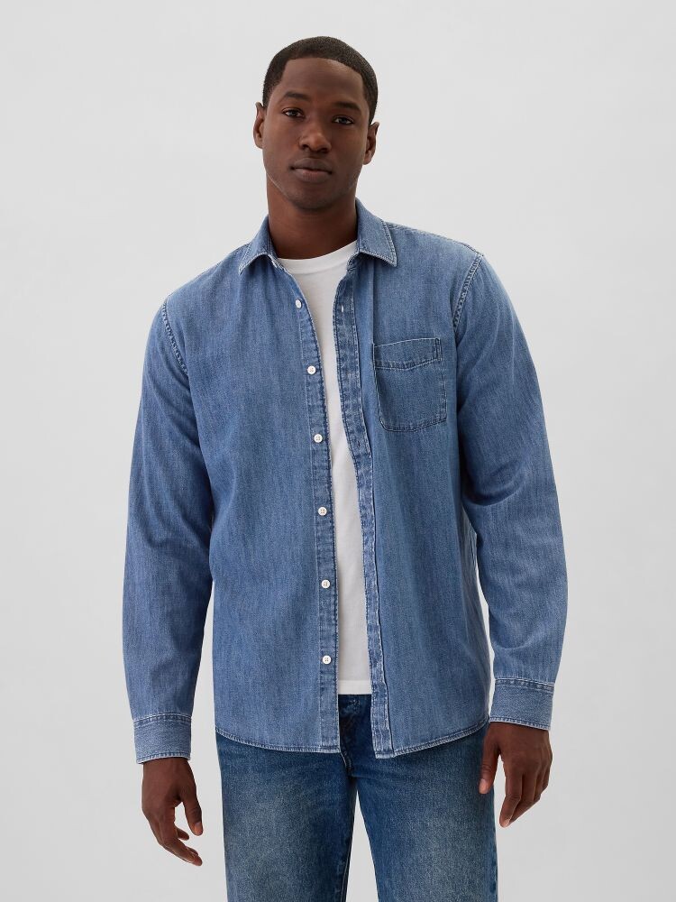 Джинсовая рубашка Gap, синий
Джинсовая рубашка Gap, синий