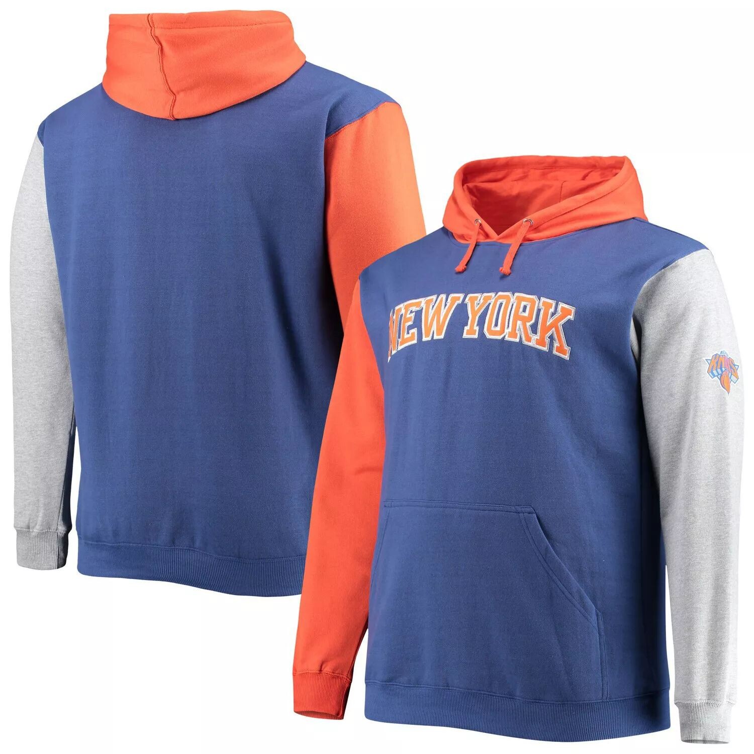 Мужской брендовый королевский/оранжевый пуловер с капюшоном New York Knicks Big & Tall с двойным контрастом Fanatics
Мужской брендовый королевский/оранжевый пуловер с капюшоном New York Knicks Big & Tall с двойным контрастом Fanatics