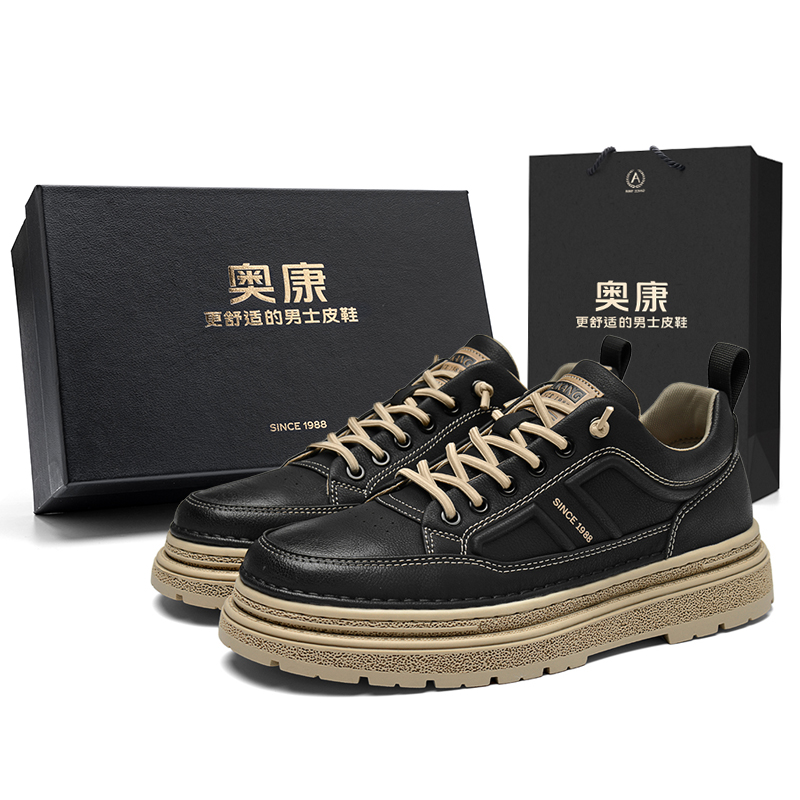 AOKANG Кроссовки для скейтбординга AK DUNK Series, мужские, низкие, черные, хаки 
AOKANG Кроссовки для скейтбординга AK DUNK Series, мужские, низкие, черные, хаки