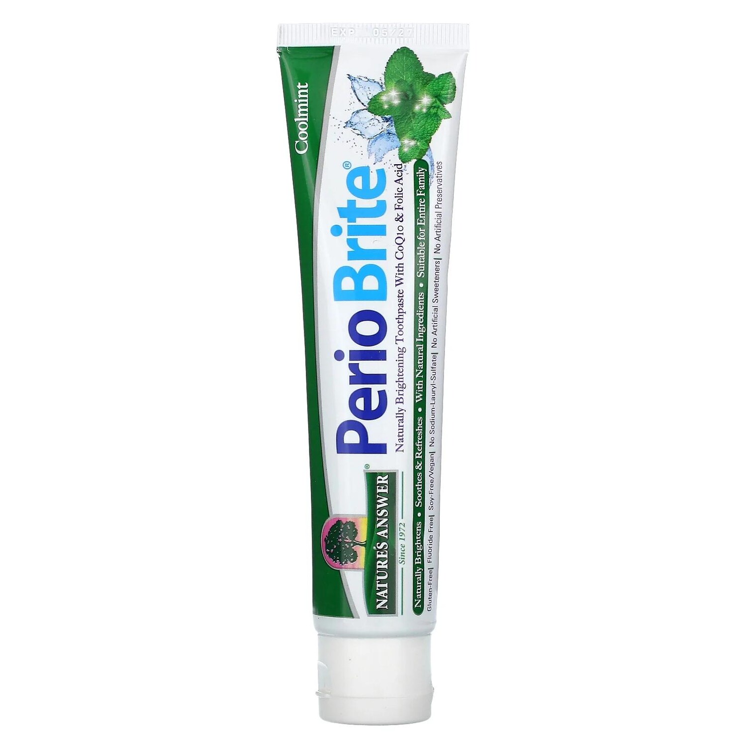 Nature's Answer Periobrite Природная зубная паста Прохладная мята 4 oz (113.4г)
Nature's Answer Periobrite Природная зубная паста Прохладная мята 4 oz (113.4г)