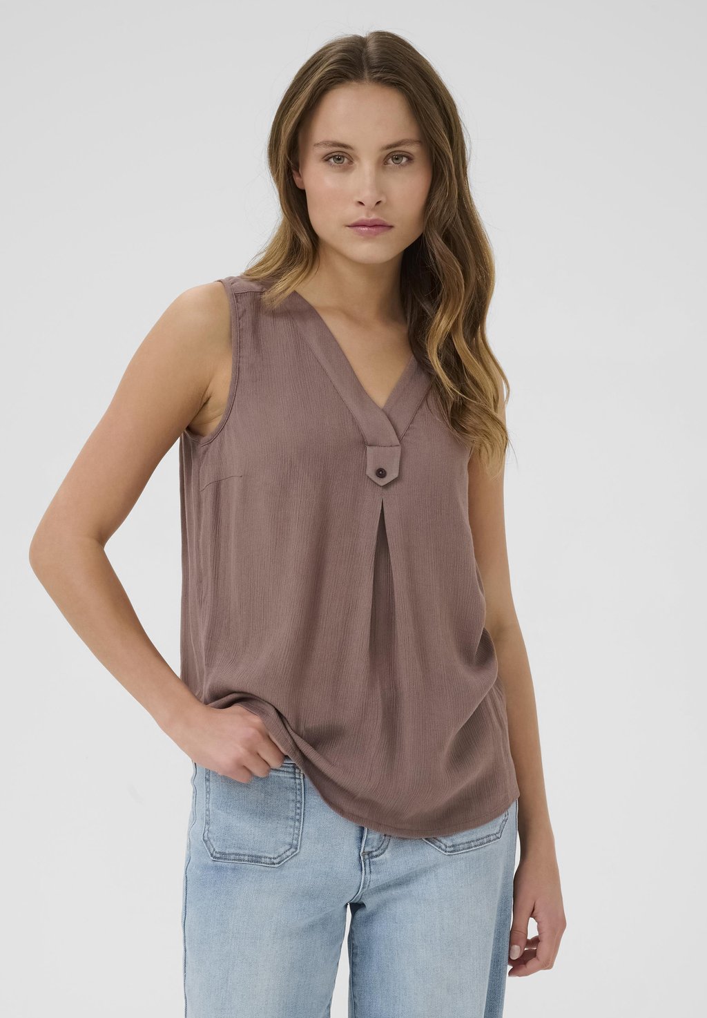Топ KACIARA AMBER - Blouse Kaffe, коричневый 
Топ KACIARA AMBER - Blouse Kaffe, коричневый