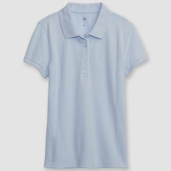 Однотонная рубашка-поло из пике Gap, голубой
Однотонная рубашка-поло из пике Gap, голубой