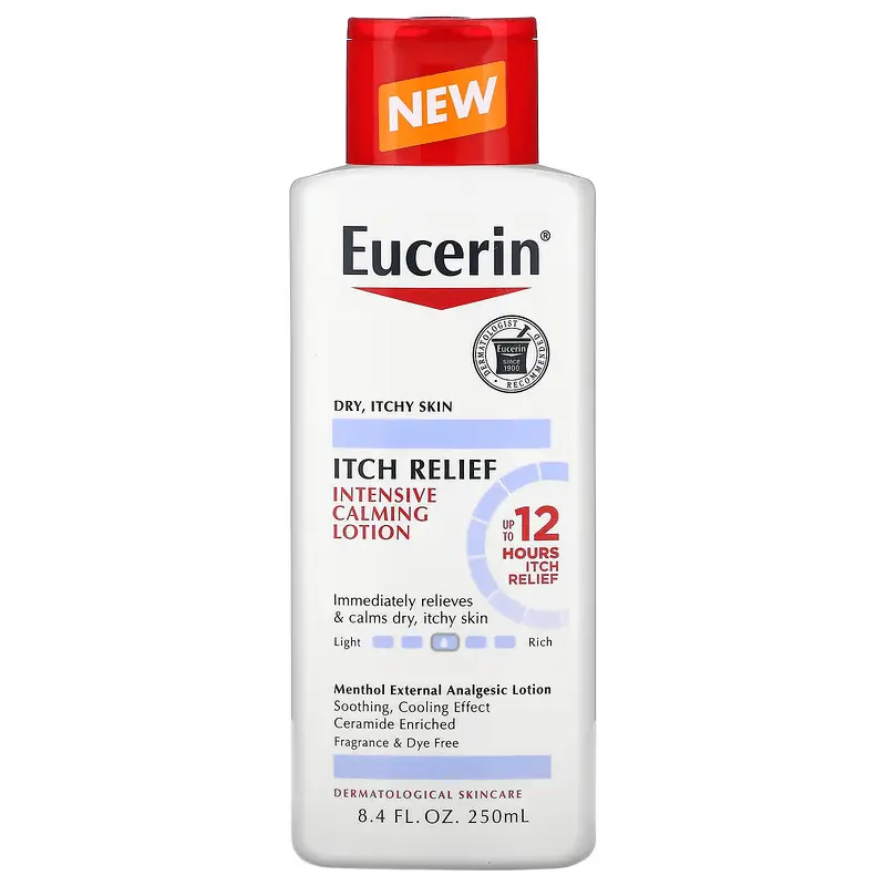 Интенсивный успокаивающий лосьон Eucerin Itch Relief, 250 мл
Интенсивный успокаивающий лосьон Eucerin Itch Relief, 250 мл