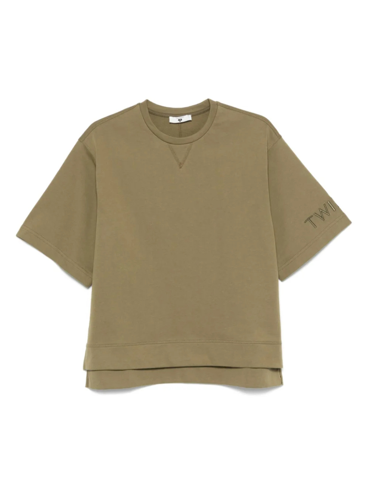 Футболка с вышитым логотипом TWINSET, зеленый
Футболка с вышитым логотипом TWINSET, зеленый