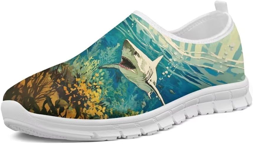 Женские лоферы Forchrinse Fire Running Horse без шнурков, мужские легкие прогулочные кроссовки, мягкие и удобные модные кроссовки для бега, тенниса, работы и путешествий, Underwater Shark
Женские лоферы Forchrinse Fire Running Horse без шнурков, мужские легкие прогулочные кроссовки, мягкие и удобные модные кроссовки для бега, тенниса, работы и путешествий, Underwater Shark