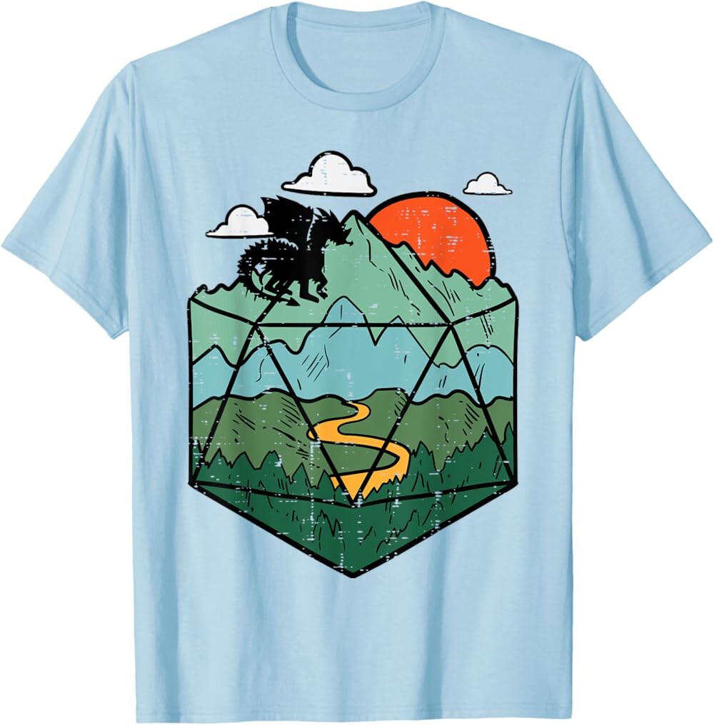 Мужская футболка RPG Mountain Gamer, голубой 
Мужская футболка RPG Mountain Gamer, голубой