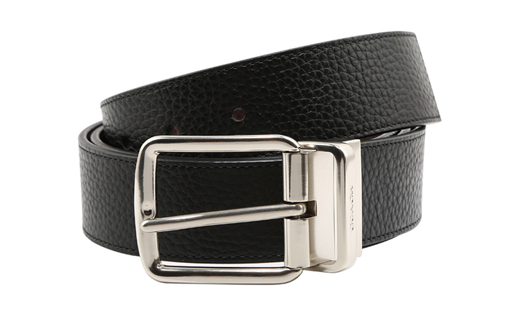 Двусторонний кожаный ремень с шпеньковой пряжкой черный/коричневый COACH
Двусторонний кожаный ремень с шпеньковой пряжкой черный/коричневый COACH