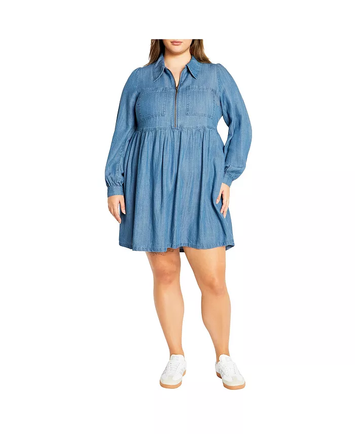 Мини-платье Brayden размера плюс CITY CHIC, синий
Мини-платье Brayden размера плюс CITY CHIC, синий