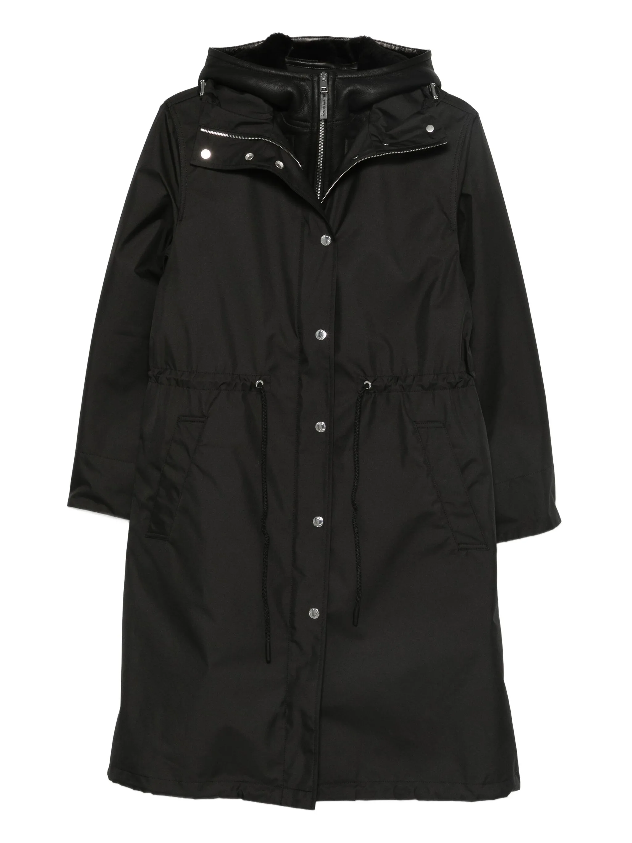 Парка с капюшоном и кулиской Yves Salomon, черный
Парка с капюшоном и кулиской Yves Salomon, черный